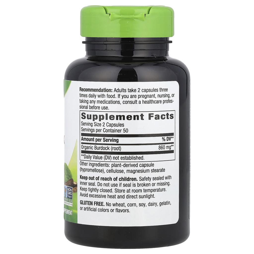 Nature'S Way, Burdock Root, 860Mg, 100 Veggie Caps (430Mg per Capsule)