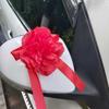 Wedding Car Front Artificial Flowers Ornament Decor Wreath Ribbons Rose Flower