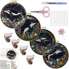 1pc Whale and Flower Pattern Embroidery DIY Fabric Craft Kit with Tools