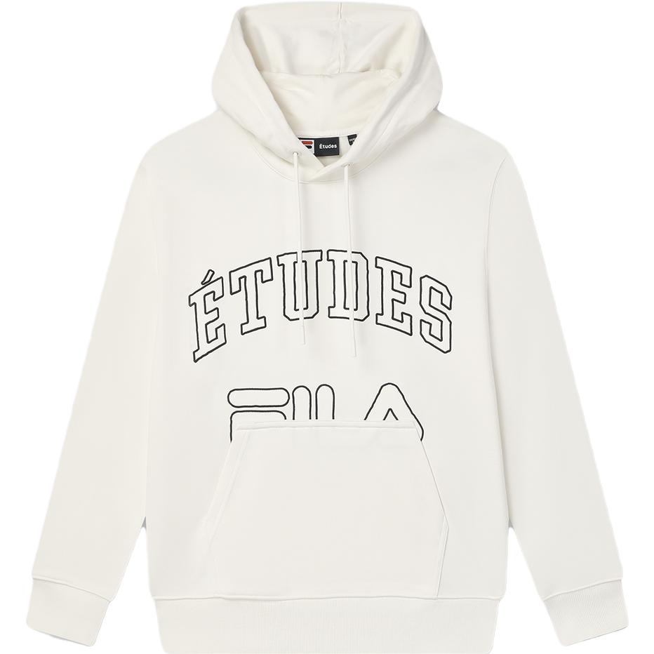 

FILA X Études 2023 Winter New American Vintage Knitted Hoodie Pure Cotton Comfortable Sweatshirt Men tops Coconut-White F11M346205F-IV M
