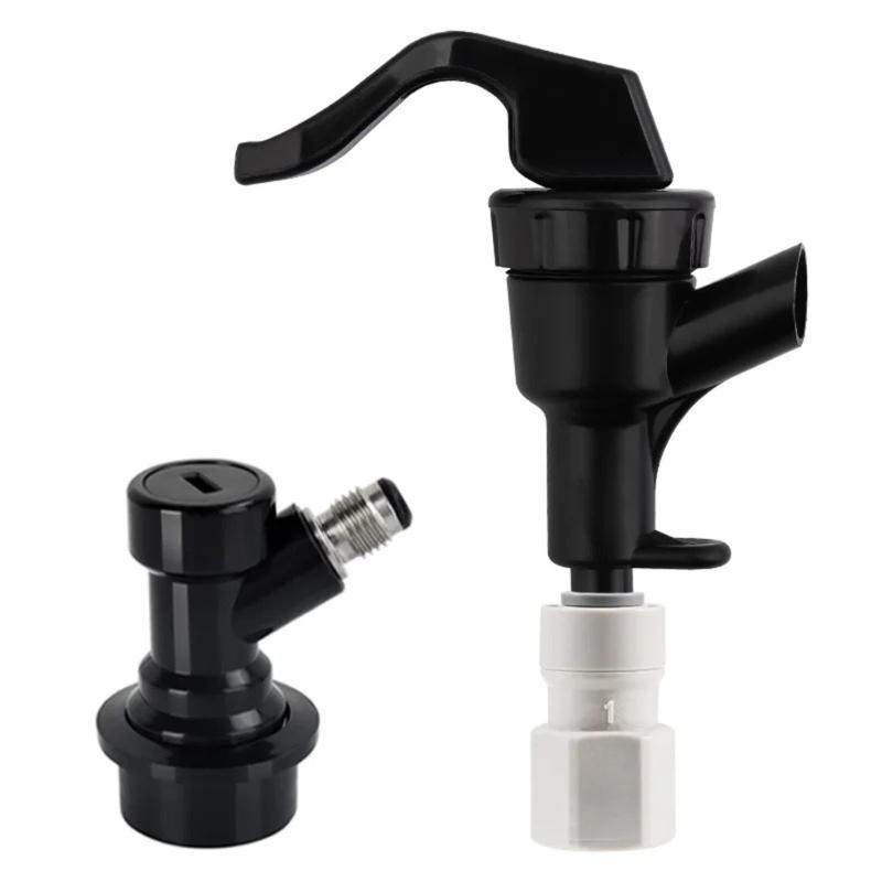Rubinetto per Birra Portatile in Plastica a Sfera Lock a Prova di Perdite Erogatore di Liquidi per Esterni Spina per Birra per Feste in Casa