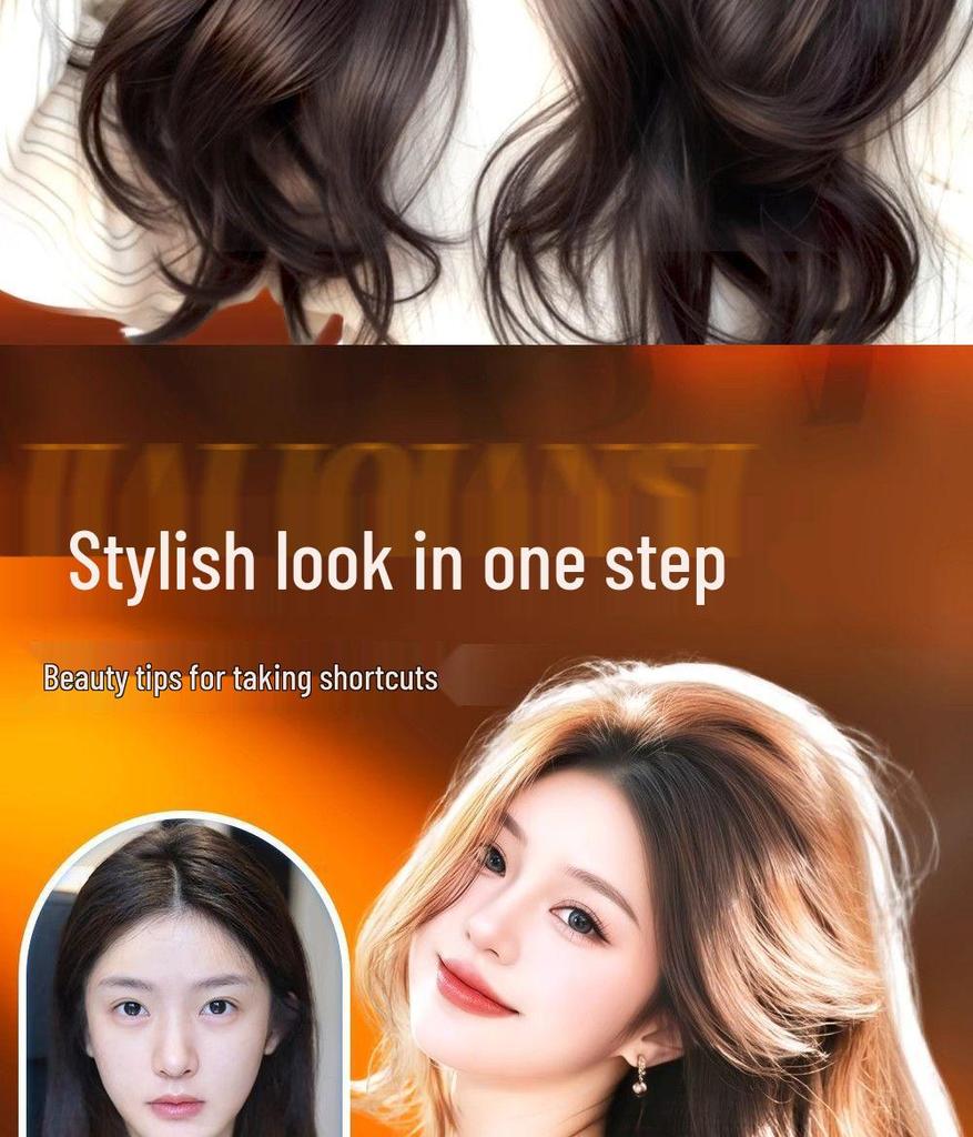 Women's Full Head Cover Wig - Middle Part, Voluminous Big Waves, Long Curly Style