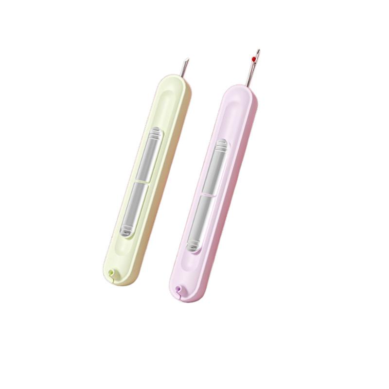 2 in 1 Hand Sewing Needle Threader and Seam Ripper Multifunctional Threading and Stitch Removal Tool Elderly Diy Craft Accessory