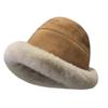 Plush Fisherman Hat for Women In Winter Warm and Versatile Mongolian Hat Cold Protection Ear Protection Bicycle Plush Basin Hat