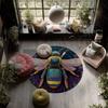 Colorful Winged Bee,Round Area Rug,Carpet Rug for Living Room Bedroom Sofa Playroom Decor,Non-slip Floor Mat