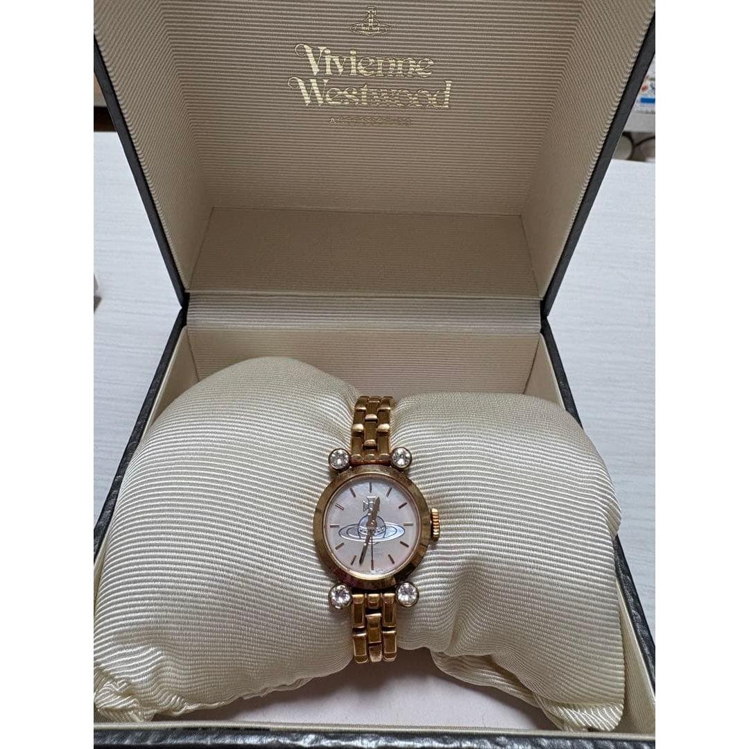 Used Vivienne Westwood shell diamond pink gold watch