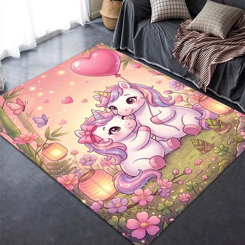 2025 New Unicorn Animal Carpet Rug for Living Room Bedroom Home Sofa Decoration,Kids Play Non-slip Floor Mat138