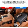 LLKUANG Car Center Console Armrest Cover Pad Fit for Toyota Tundra 2007-2021 Waterproof Leather Seat Armrest Box Cushion Pad Protector (Black)