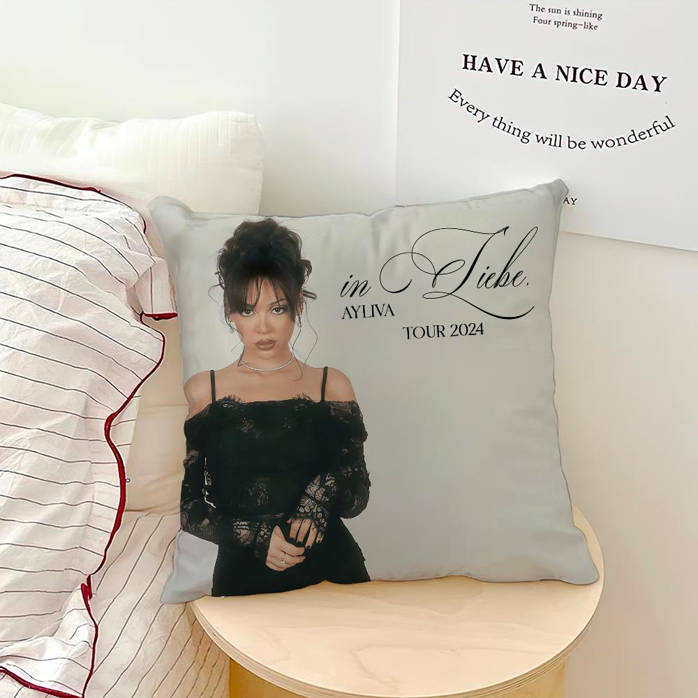 Ayliva Cool Singer Tour 2024 Povlak na polštář Pohovka Obývací pokoj Ložnice Čelo postele Opěrka Čtvercový polštář Čas na zdřímnutí