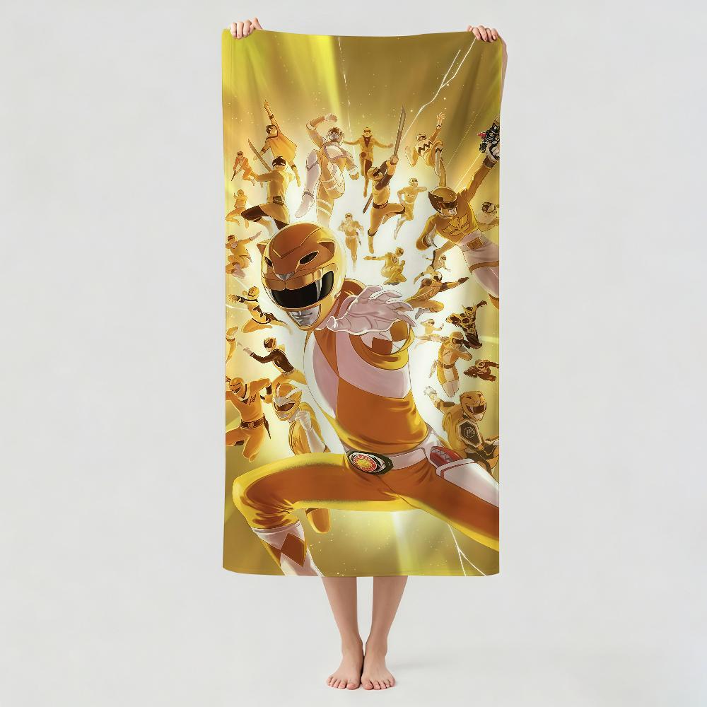 Fantasy cartoon P-Power R-Rangers Towel Drying Bath Towel Applicable To Light Swimming Camping Yoga Beach Out