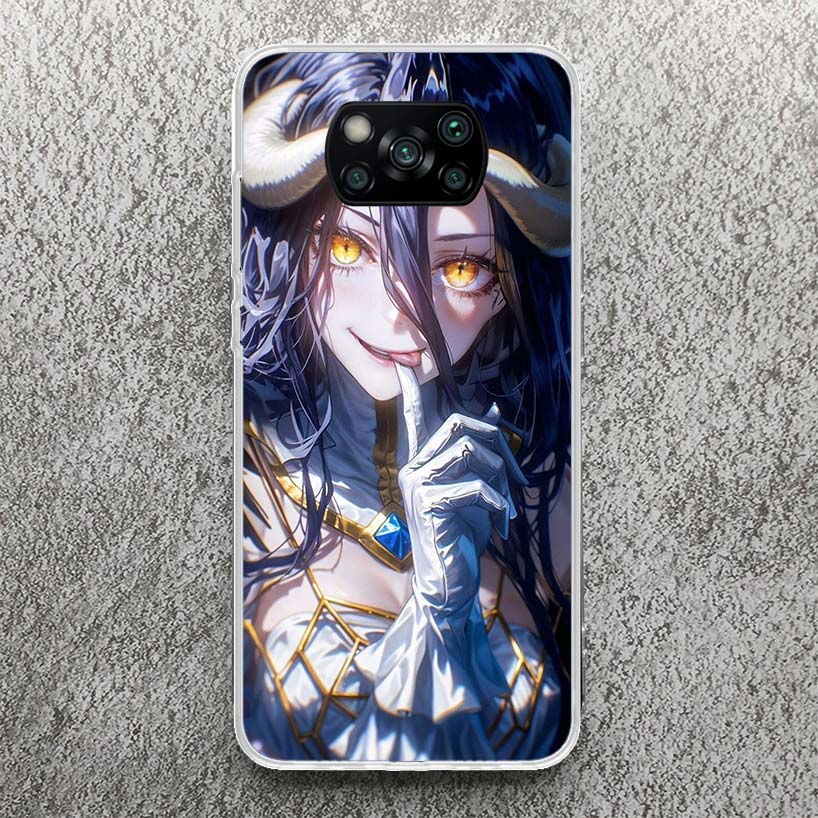 Albedo Overlord Anime Print Soft Case for Xiaomi Poco X7 X6 X5 X4 X3 Nfc Phone Shell F7 Ultra F6 F5 Pro F4 GT M6 M5S M3 Pattern
