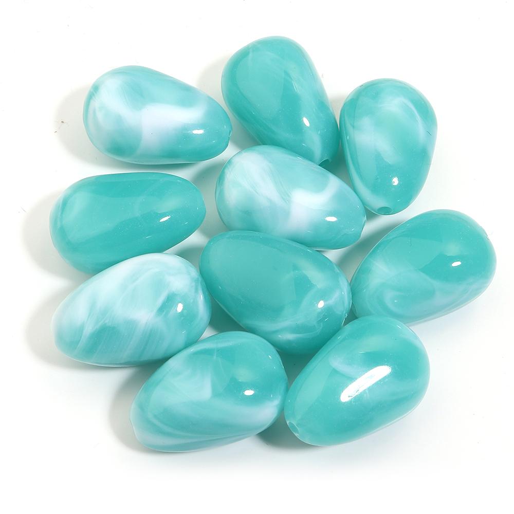 10pcs 29x20mm Irregular Acrylic Beads Colorful Oval Cloud Beads Loose Beads For DIY Jewelry Making Bracelet Necklace Accessories