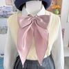 6 Colors New Fashion Solid Color Red Bowties Oversized Bowknot Women College Girls JK Ties Uniform Sailor Suit Butterfly Knot