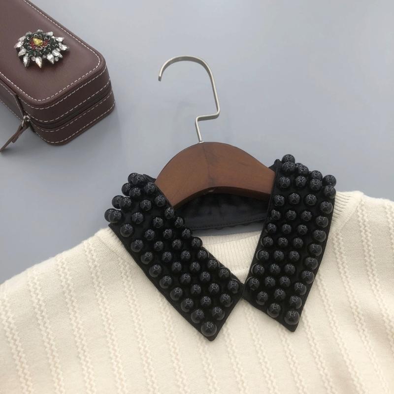 Elegant Detachable False Collar Faux Pearl Collar Ladies Sweater Shirt Sewing False Collar Sweater Dress Supplies