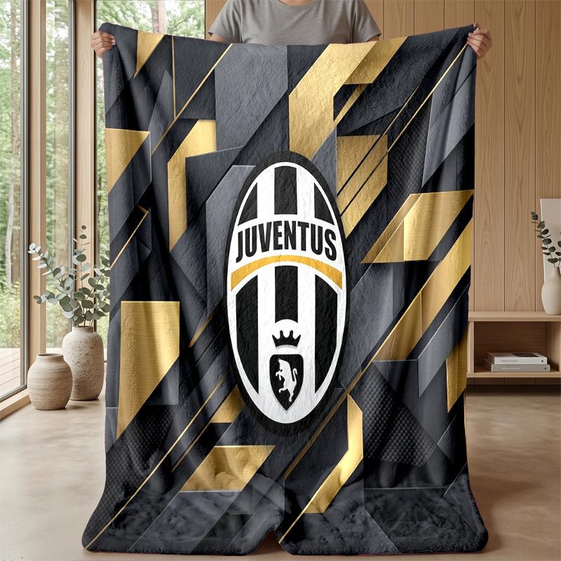 Juventus FC Theme blanket Soft Flannel Blanket Plush Throw Blanket Cozy Sofa Bed Blanket for Home Decor
