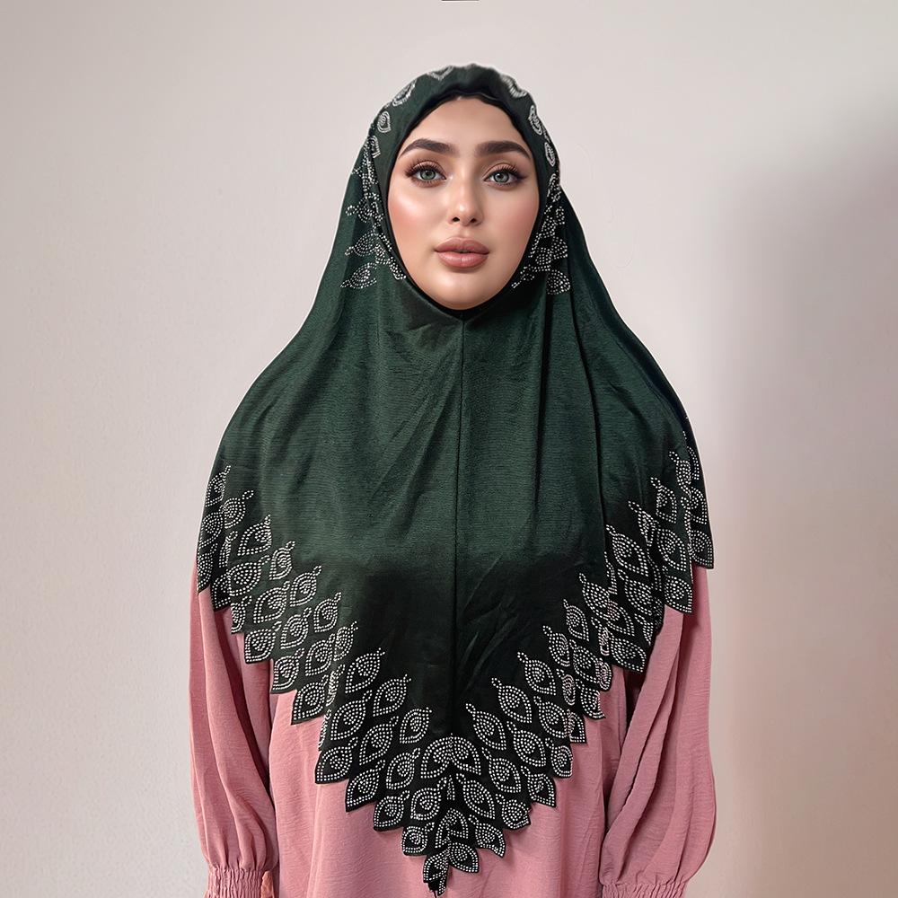 Knitted elastic hot diamond long towel, Hui yarn towel, Indonesia, Middle East and Africa headscarf