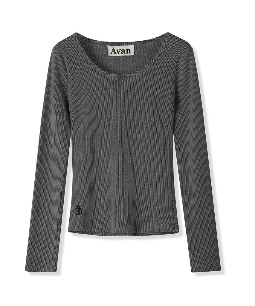 AVANDRESS Aa Layered U-Neck Long Sleeve - 7Col