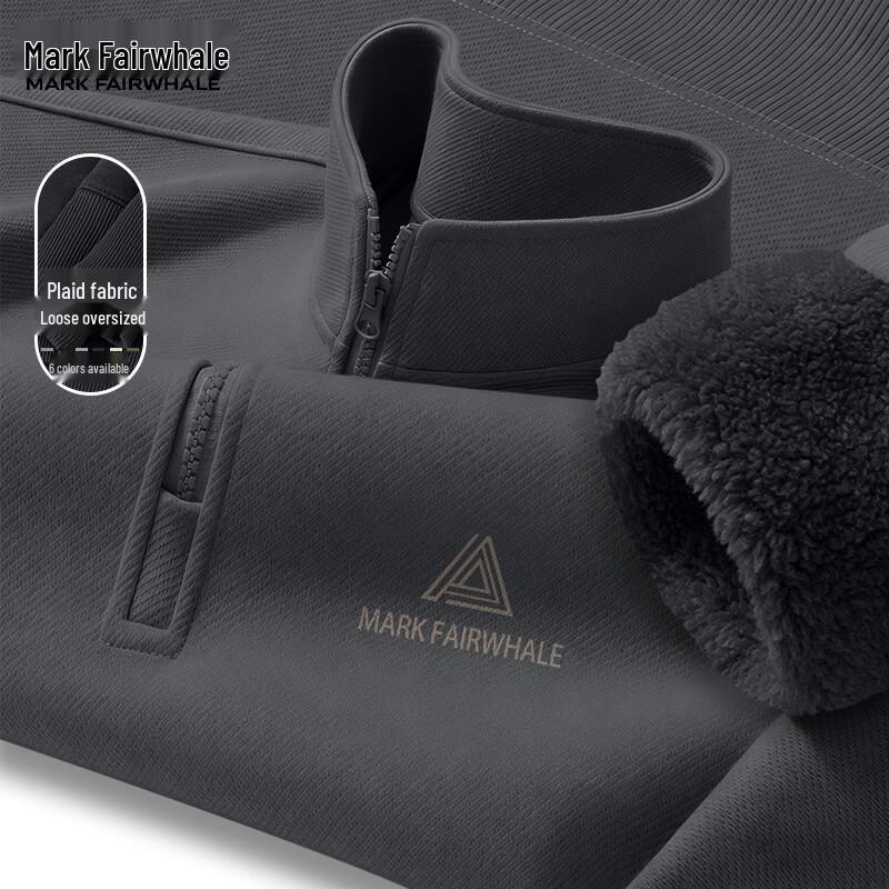 Mark Fairwhale Men s Winter Fleece Half-Zip Stand Collar Sweatshirt 2XL