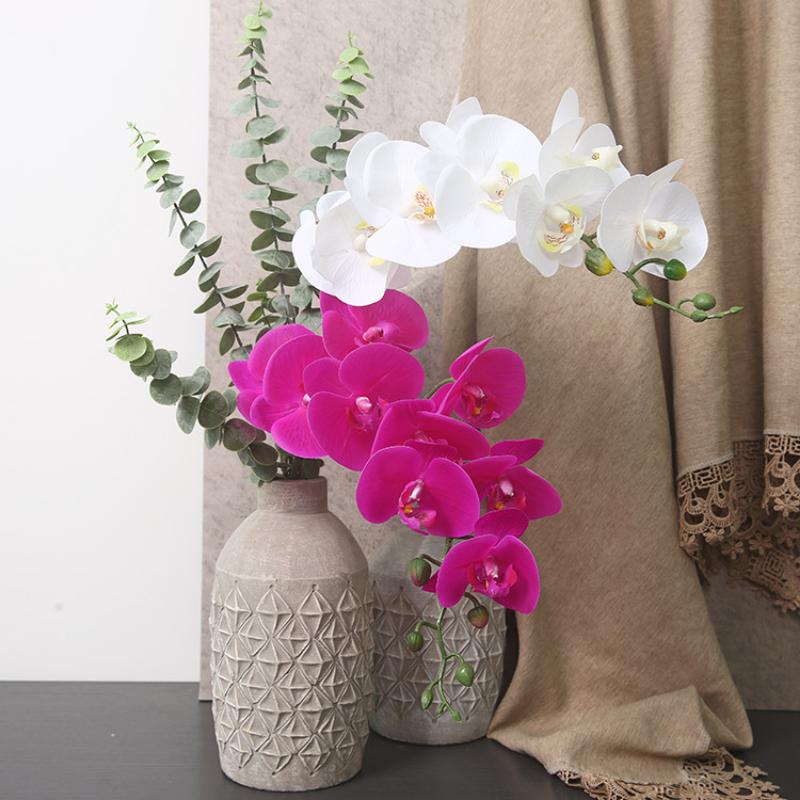 Umelé kvety Phalaenopsis skutočný dotyk 35-palcová obývacia izba usporiadanie hotela homestay záhrada domáca dekorácia 3D pocit Phalaenopsis