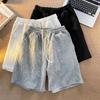 Premium Waffle Casual Shorts Men Sport Loose Wide Leg Running Shorts Letter Beach Baggy Board Cargo Shorts