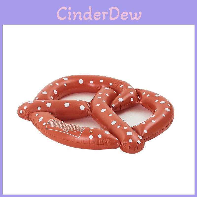 Thickened 140cm Inflatable Swim Ring Float For Adults In Coffee Color