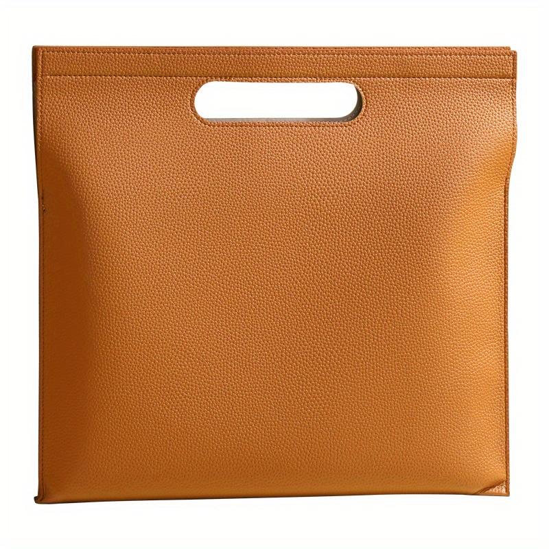 A4 PU Aktentasche, Aufbewahrungstasche für Geschäftsordner, Konferenzmappe, Informationshandbuch mit großer Kapazität, hoher ästhetischer Wert, aus PU-Material
