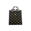 New MLB PVC Tote Bag, Shopping Bag, Shoulder Bag, Crossbody Bag, Handbag Medium Unisex Black 7ACRMD24NGP001-50BKS