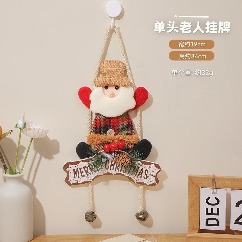 Creative Christmas Decorations Snowman Old Man Elk Door Hanging Pendant Window Pendant Indoor Scene Layout Listing