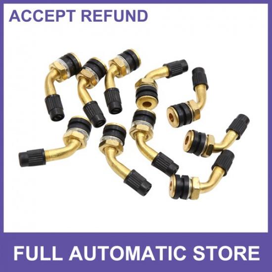 10pc 135 Degree Copper Wheel Rim Vacuum Tubeless Tire Valve Stem  for Car