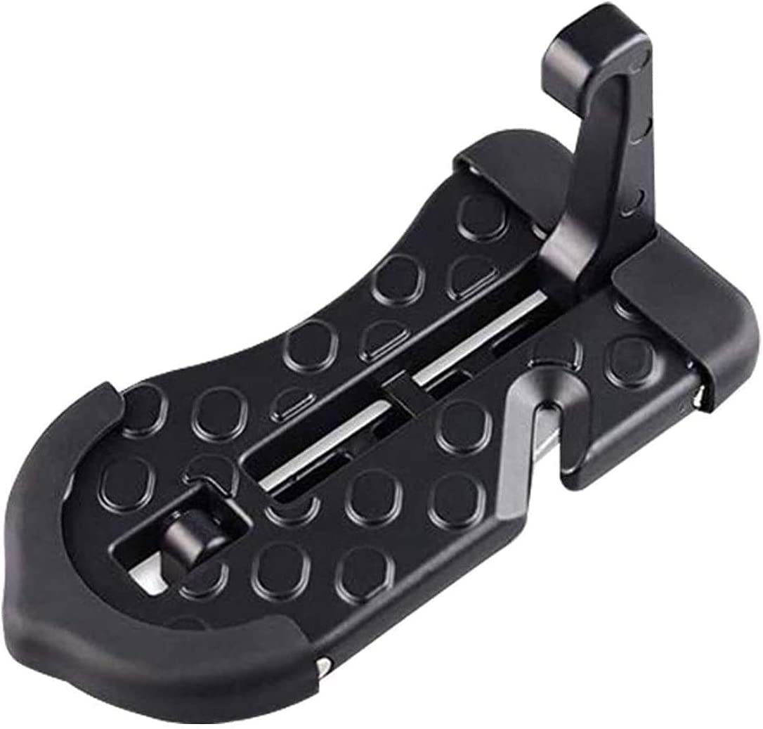 

Складная портативная подножка для двери автомобиля, простая установка, функция молотка безопасности, подходит для внедорожников, джипов, автодомов, легких грузовиков и т. д. чёрный