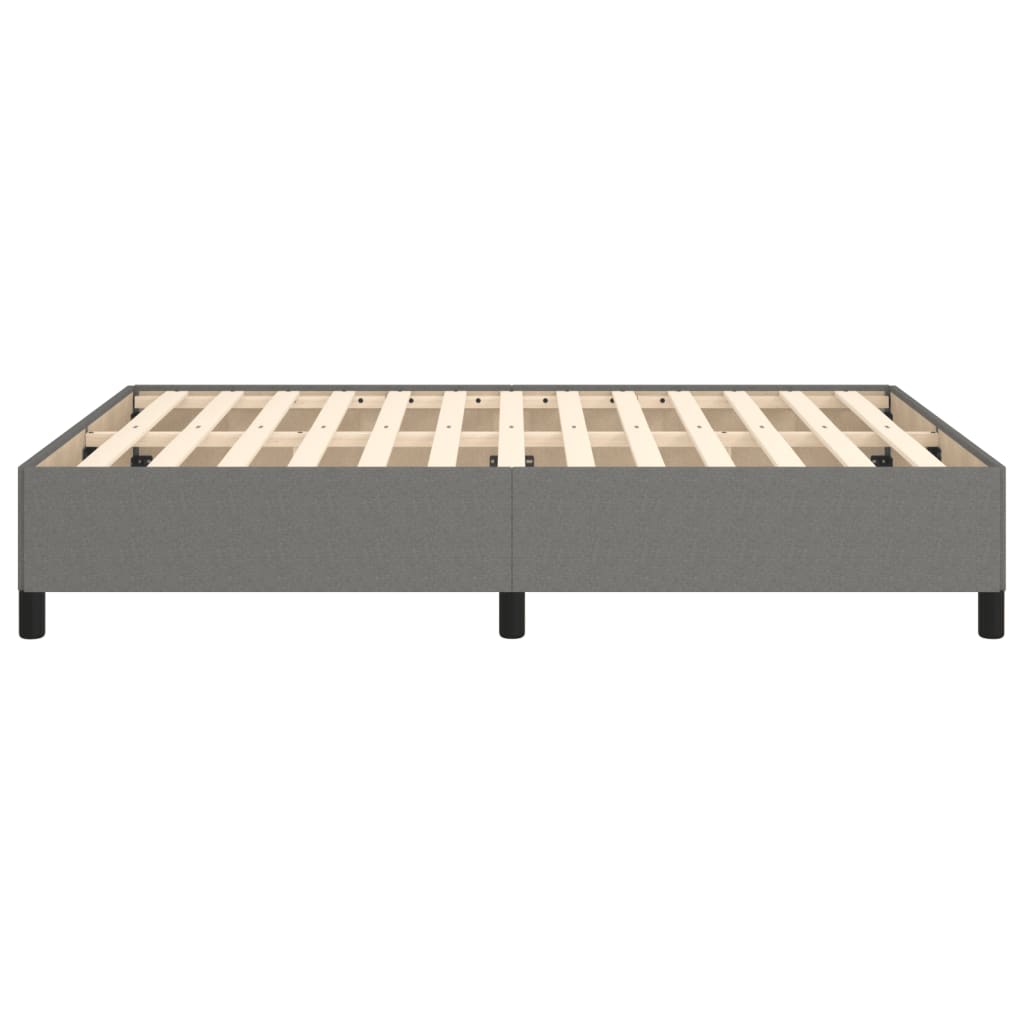 Bed Frame without Mattress Dark Grey 140 x 190 cm Fabric