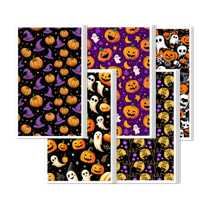 20 Pcs Clay Water Transfer Sticker Set Colorful Halloween Patterned Sticker For Pottery Fridge Art And Home Decoration