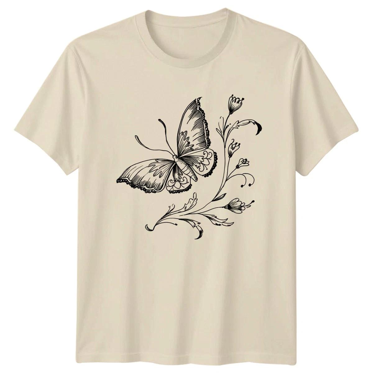 Detailed Engraved Butterfly And Floral Womens Gift For Her XL