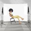 Andoer 2x1.5m/ 6.5x4.9ft White Photo Backdrop Photography Background Screen with Adjustable Tripod