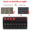 24V 12V Switch Panel 8 Buttons Car Lights Toggle Breaker Fuse Case Indicator Caravan Accessories For Boat Truck Trailer Marine Switches4