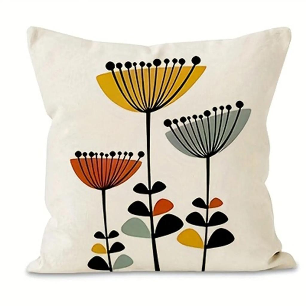 Heimdeko Lebhaftes Abstraktes Florales Muster Kissenbezug Geeignet Für Sofa Schlafzimmer Auto Kissenbezug