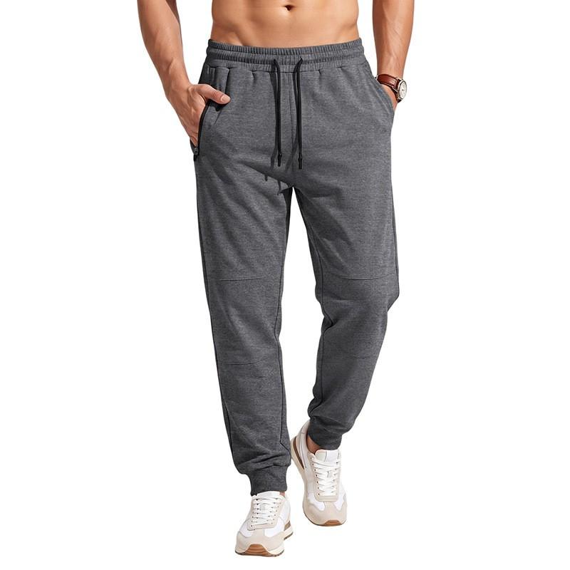 Mens Lightweight Stretchable Jogger Pants Casual Outdoor Running Daily Wear Solid Color Straight Fit