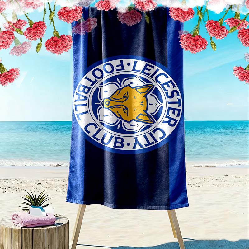 Leicester City FC Print Beach Towel, Large Soft Quick Dry Towel for Beach Camping Swimming