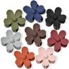 Large Size 7cm Fashion Flower Hair Claws Colourful Ponytail Hair Accessories Matte Hair Claw Clips For Women Girls