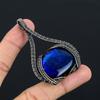 Blue Flash Labradorite Handmade Pendant, Natural Gemstone Jewelry, 999 Copper Wire Wrapped Pendant Jewelry, For Gift