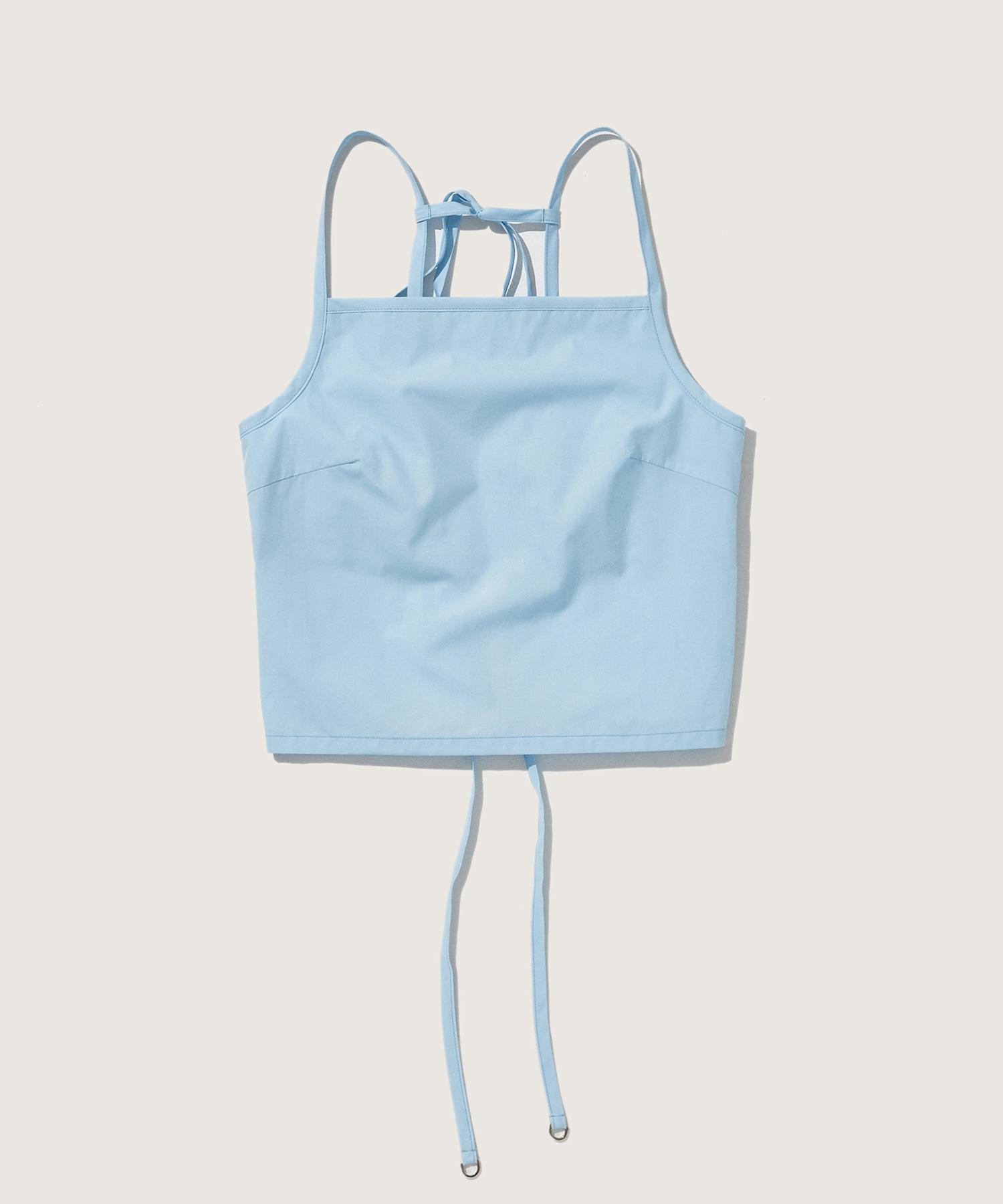 Plack Woman String Bustier Shirt Blue O/S/Free