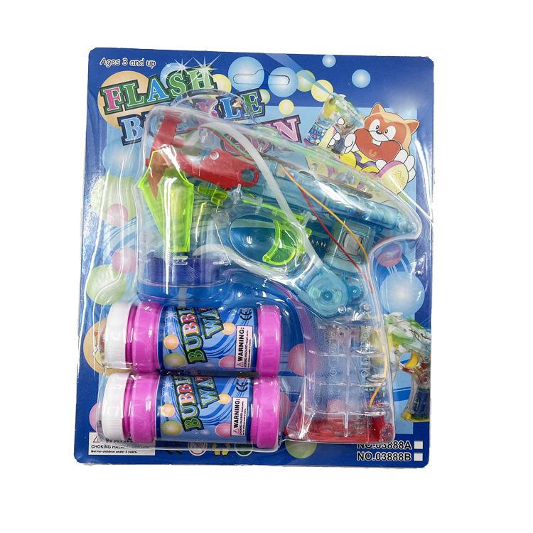Kids Toy Space Bubble Gun, Handheld Bubble Blower with Lights, Transparent, Formaldehyde-Free Safe