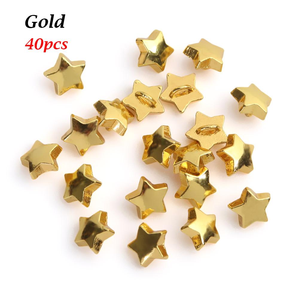 20/40Pcs Mini Metal Button Buckle DIY Doll Clothes Decor Buckle 5mm Star Buckles for Handmade DIY Crafts Sewing Accessories