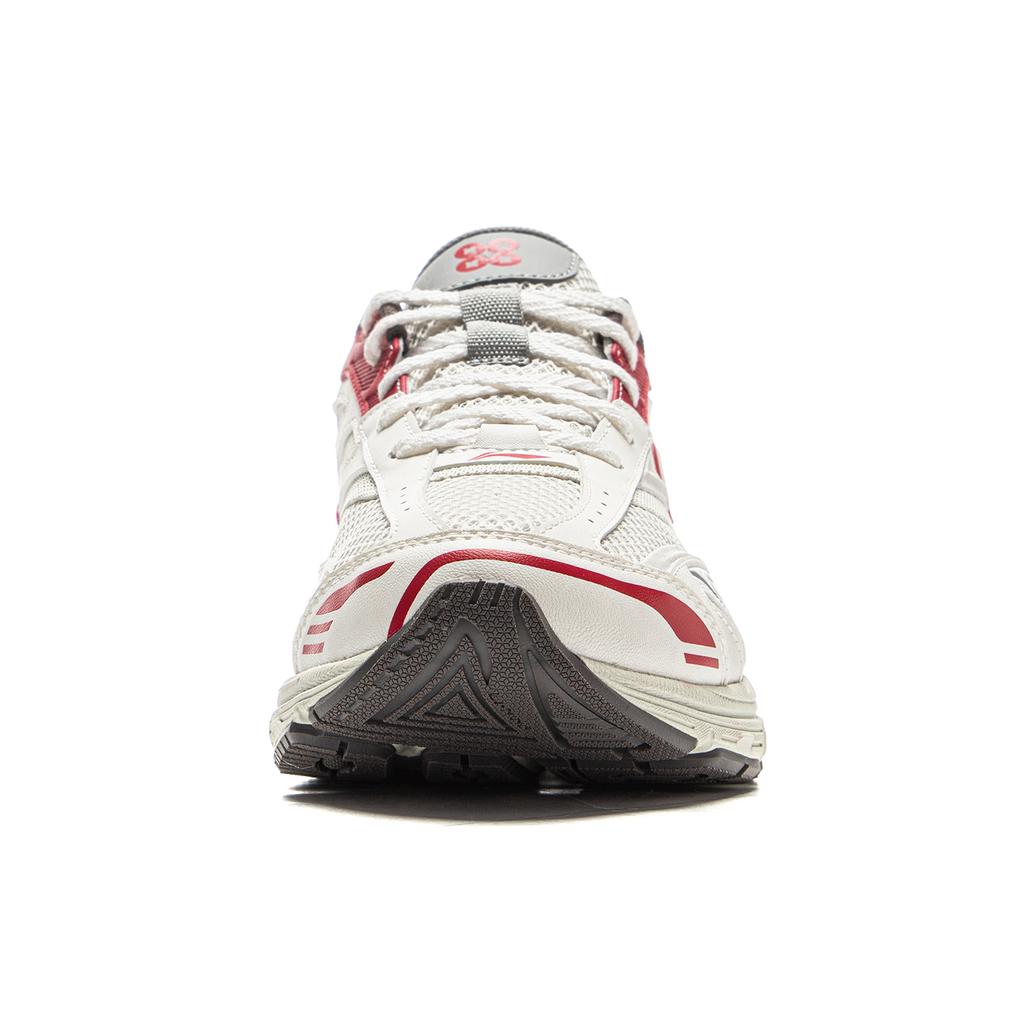 Li Ning Puyue 2.0 V2 Cushioning Slip Resistant Abrasion Resistant Low top Casual Running Shoes Men's Silver Red ARXV001-6