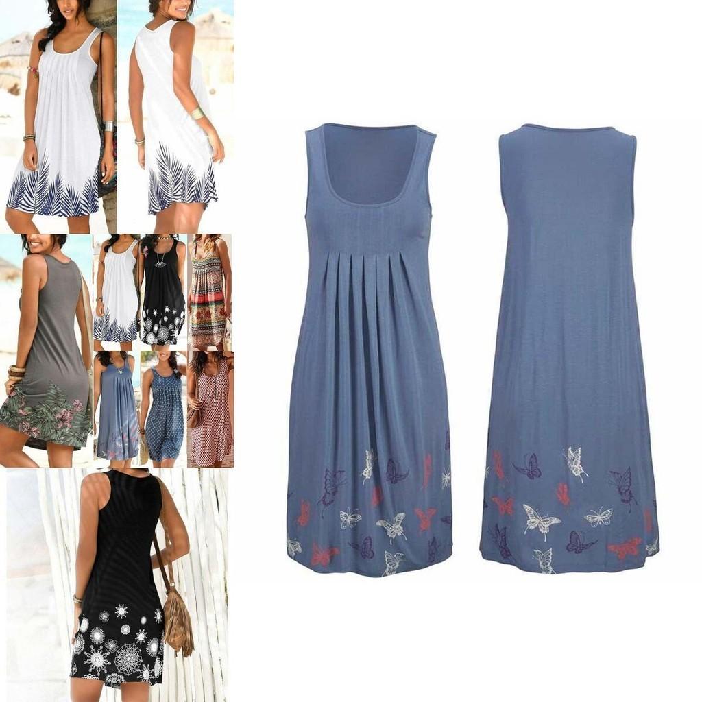Stylish Women Boho Summer Beach Midi Dress With Gorgeous Floral Print And Loose Fit