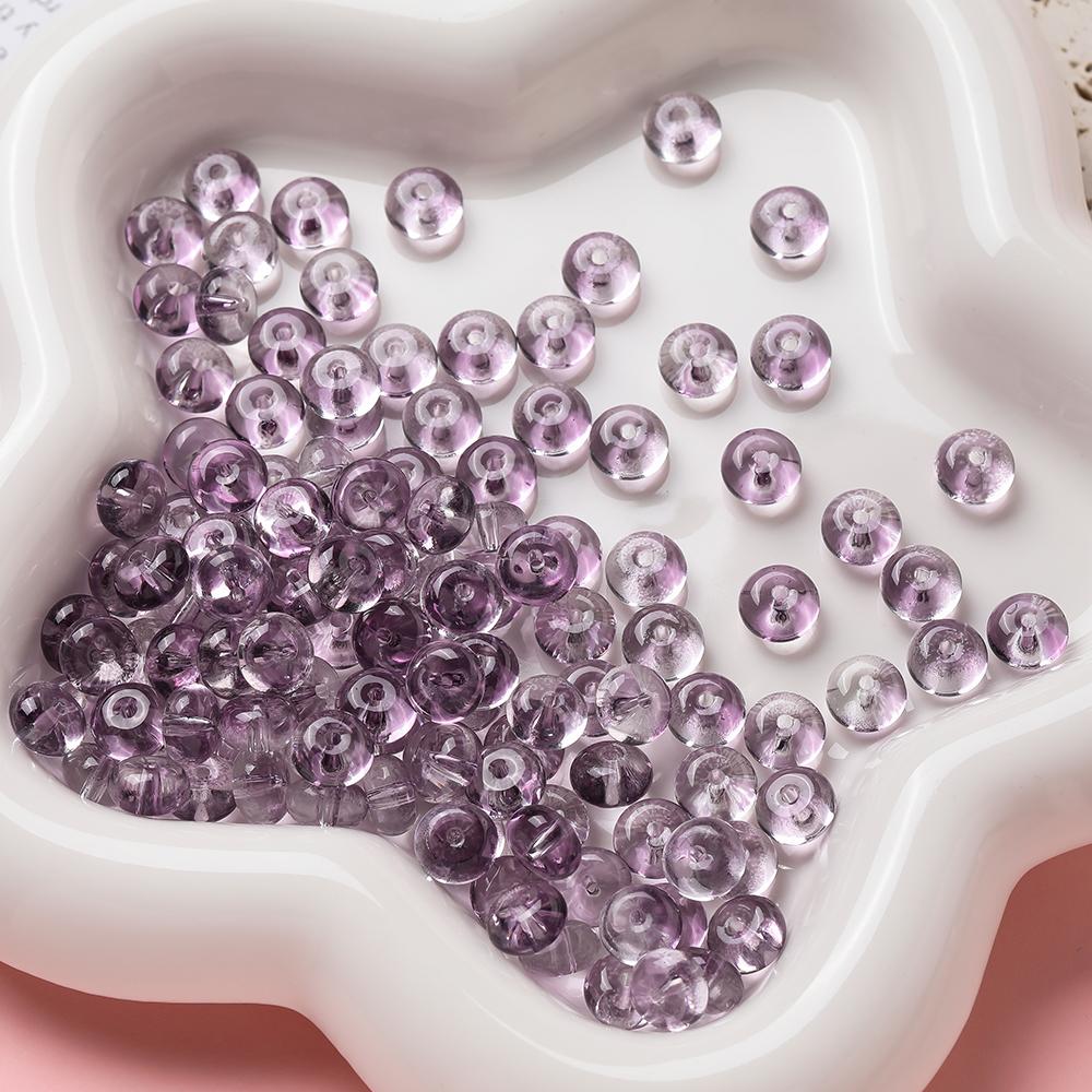 50pcs/Lots 5*8mm Glass Clear Abacus Shaped Beads Loose Spacer Beads for DIY Earrings Phone Chains Crafts Jewelry Making Findings