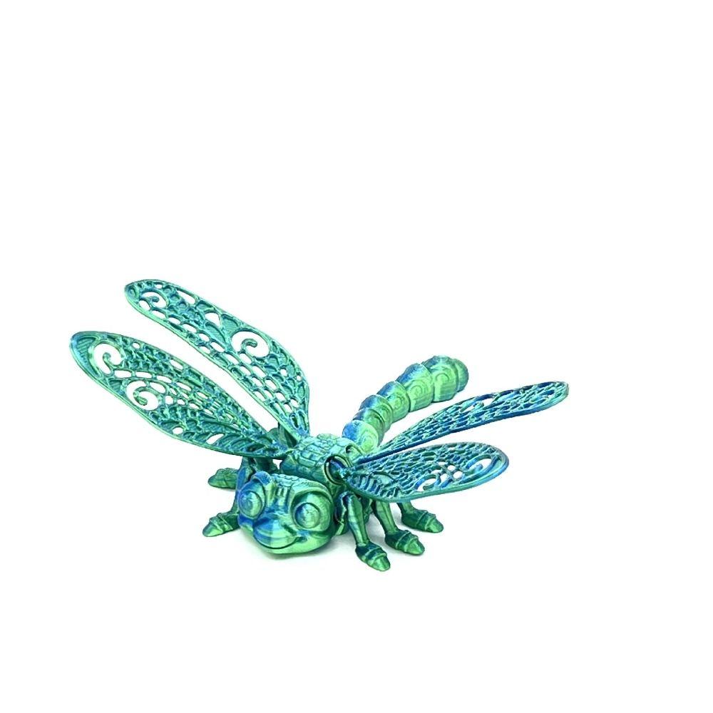Simulated Dragonfly 3D Printed Dragonfly Figurine 3D Articulated Dragonfly Toys  Kid Gift