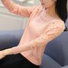 Mode Sexy Hollow Out Knitwear Dames Grote Maat Losse Lange Mouw Tops Herfst Mode Opengewerkte Kant Trui