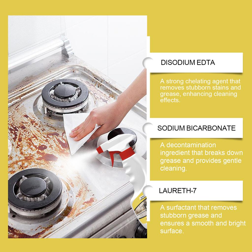 Küchenreiniger, Fettlöser, Fleckenentferner, Schaumreiniger für Haushaltsküchenarbeitsplatten 120ml