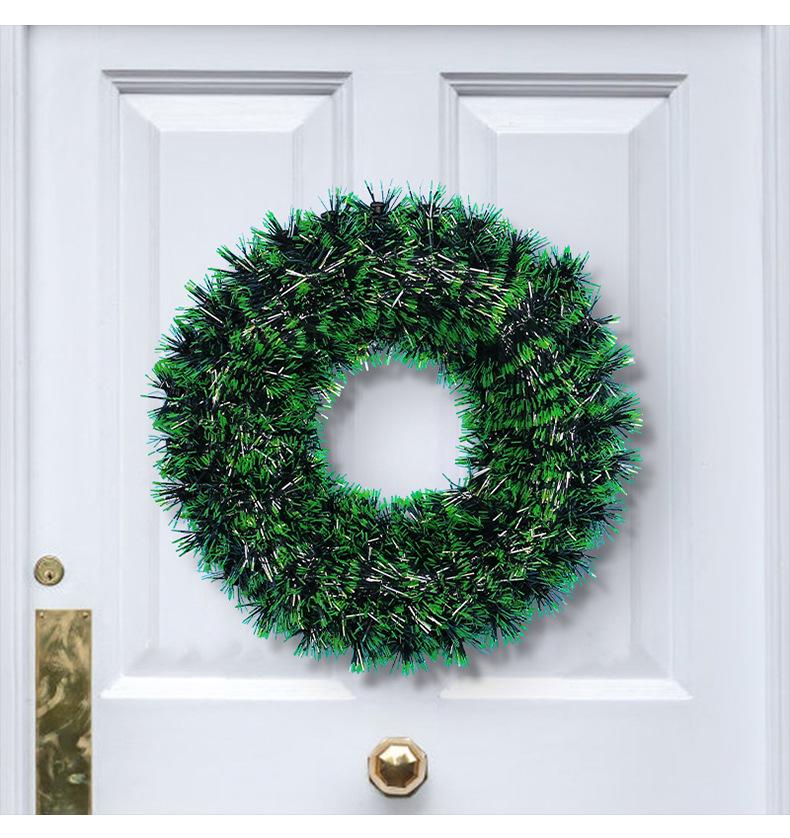 42cm Tinsel Wreath Holiday Decoration for Shopping Mall or Hotel
